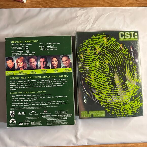 CSI: Crime Scene Investigation - Complete First Season DVD Box Set (2001) - Picture 3 of 8